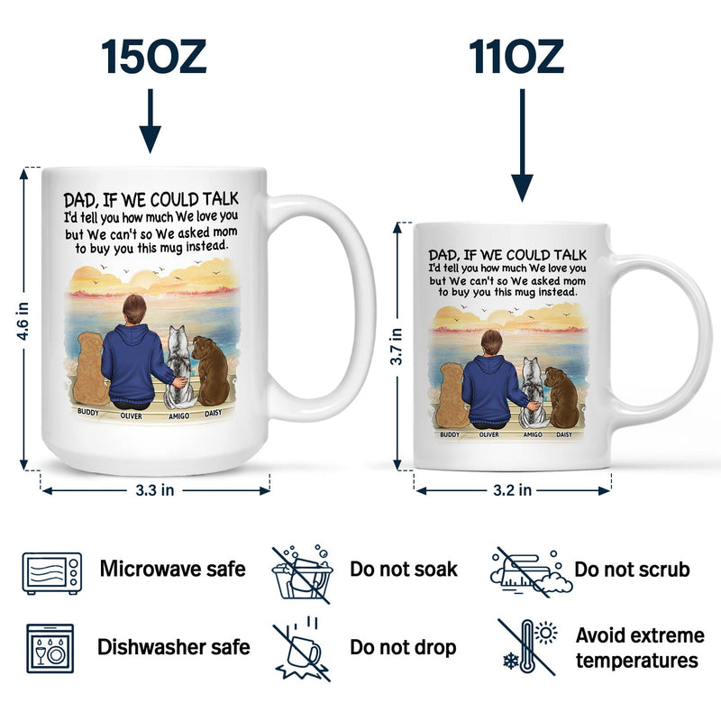 Dog Dad I'd Tell You How Much I Love You - Personalized Mug