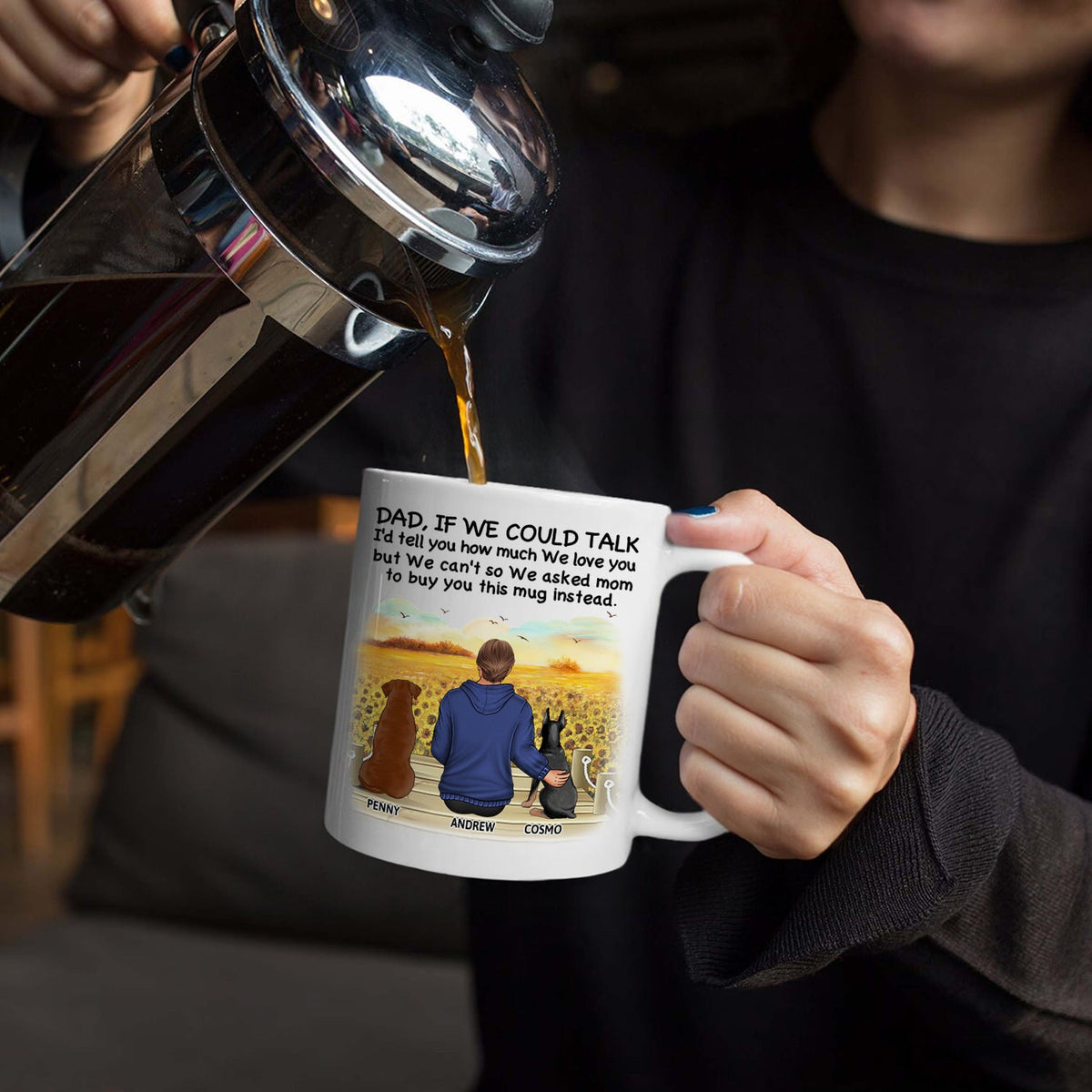 Dog Dad I'd Tell You How Much I Love You - Personalized Mug