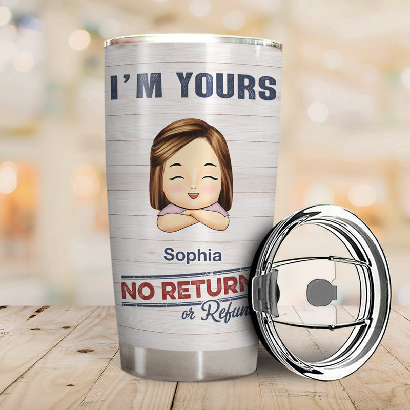 No Returns Or Refunds Chibi Grandkids - Personalized Tumbler