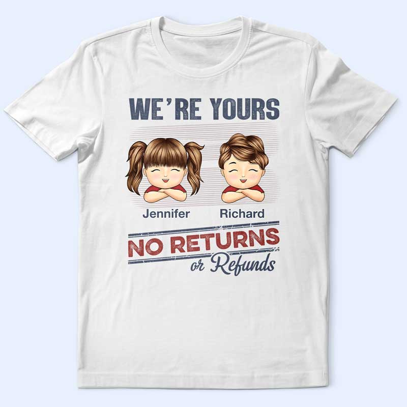 No Returns Or Refunds Chibi Grandkids - Personalized T Shirt