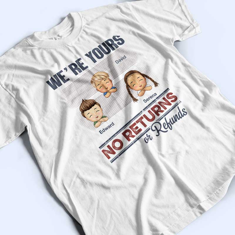 No Returns Or Refunds Chibi Grandkids - Personalized T Shirt