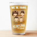 No Returns Or Refunds Chibi Grandkids - Personalized Beer Glass