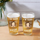No Returns Or Refunds Chibi Grandkids - Personalized Beer Glass