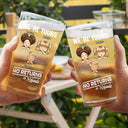 No Returns Or Refunds Chibi Grandkids - Personalized Beer Glass