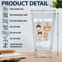 No Returns Or Refunds Chibi Grandkids - Personalized Beer Glass
