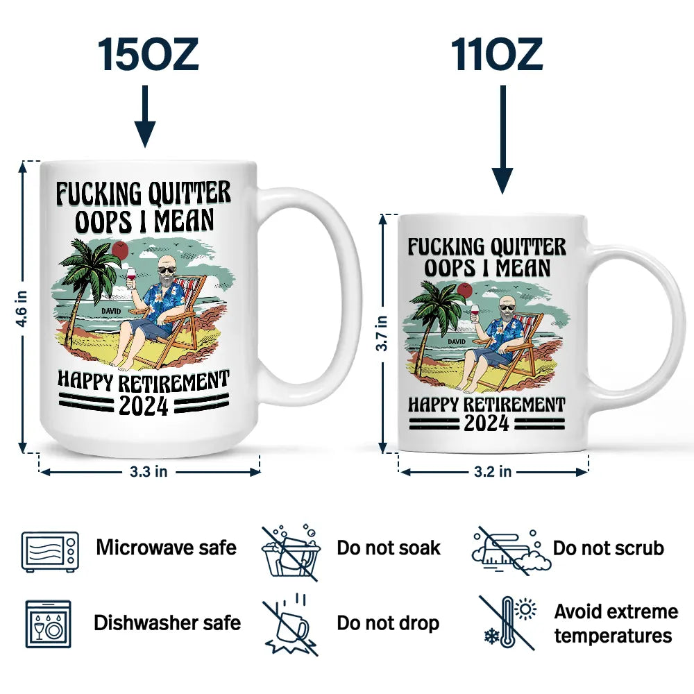 Oops I Mean Happy Retirement Vintage - Personalized Mug