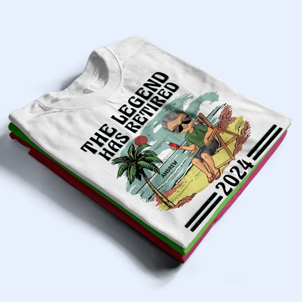 The Legend Has Retired Not My Problem Anymore Chibi Vintage - Personalized T Shirt