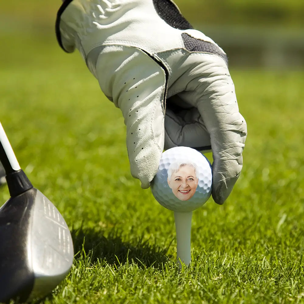 Custom Photo I Love It When My Wife Lets Me Go Golfing - Personalized Golf Ball