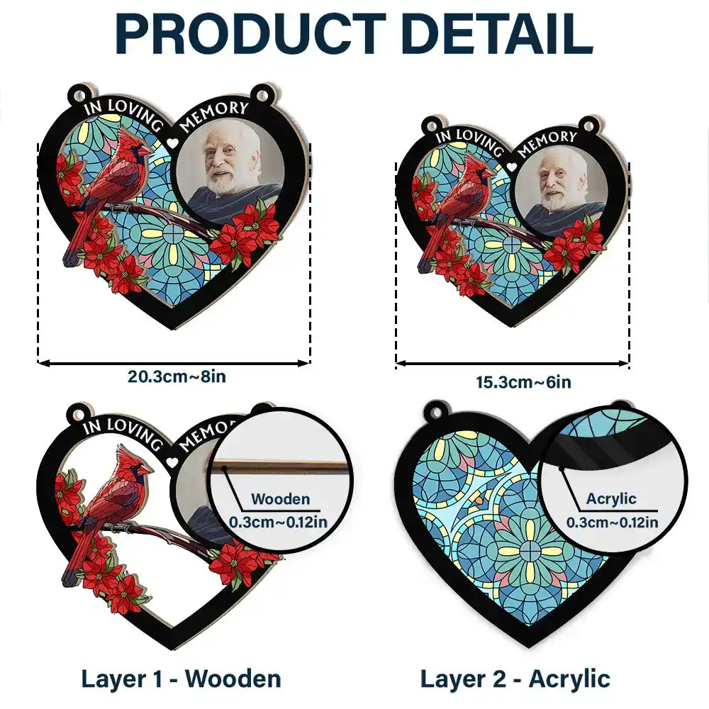 Photo personnalisée « Je suis toujours avec toi » - Ornement attrape-soleil personnalisé à suspendre à la fenêtre