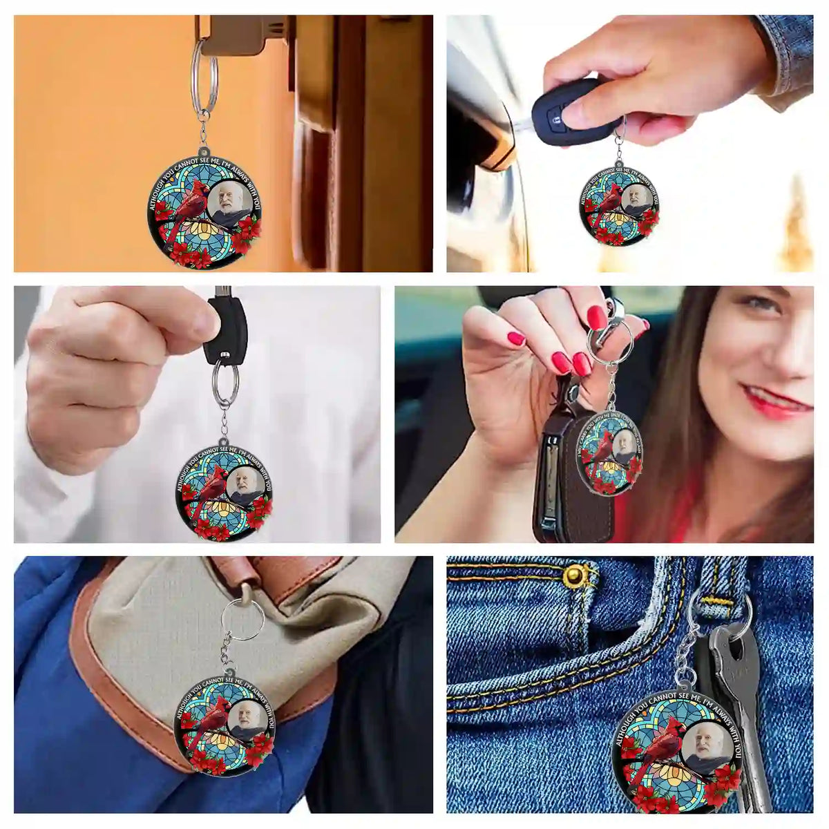 Custom Photo I'll Carry You With Me Memorial - Personalized Acrylic Keychain