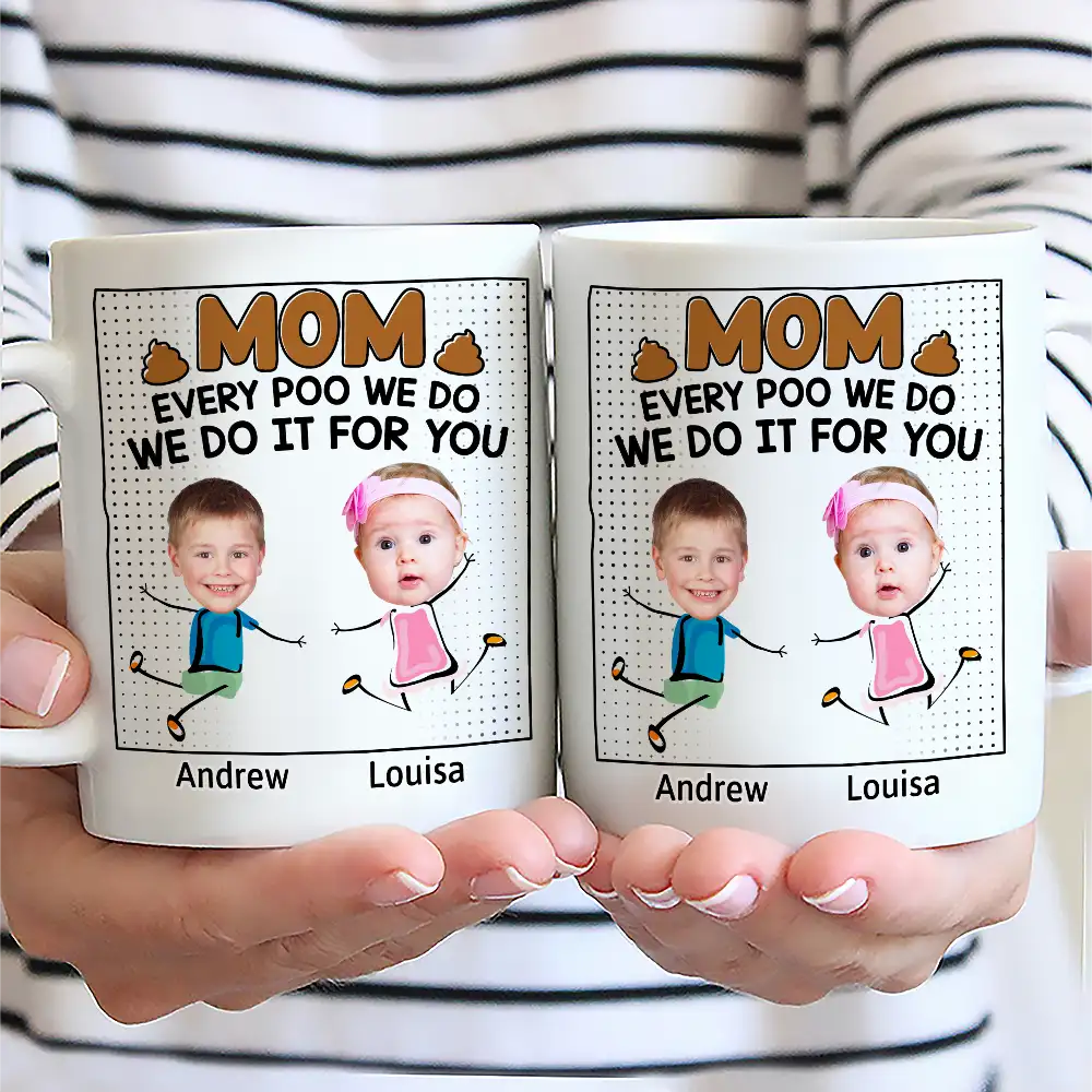 Custom Photo Dad Every Poo I Do Kid - Personalized Mug