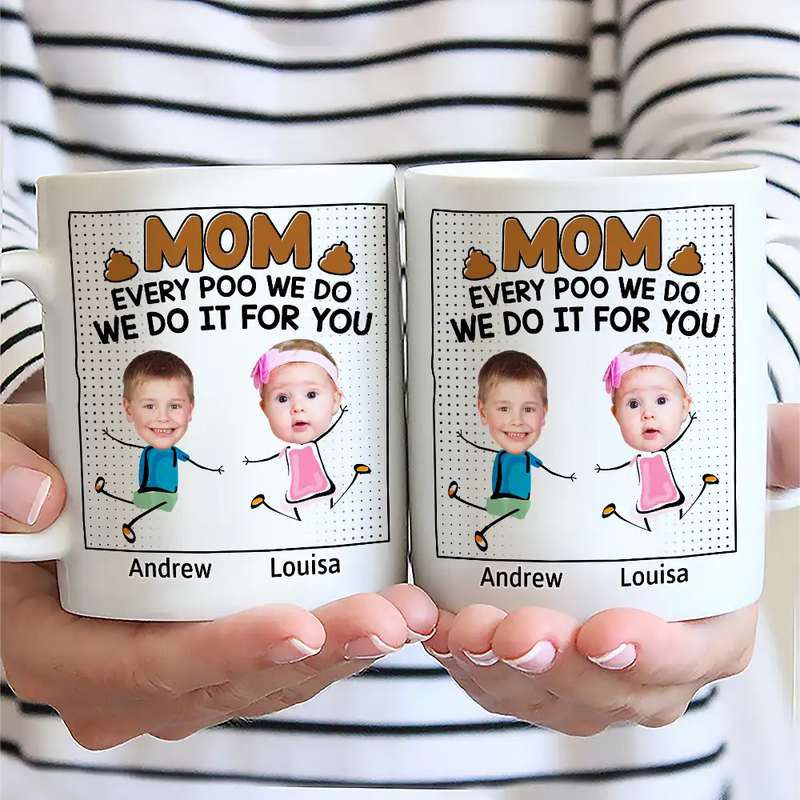 Custom Photo Dad Every Poo I Do Kid - Personalized Mug