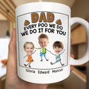 Custom Photo Dad Every Poo I Do Kid - Personalized Mug