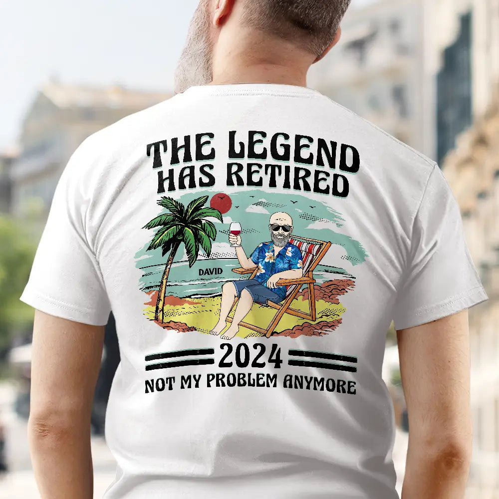 The Legend Has Retired Vintage Backside - Personalized T Shirt