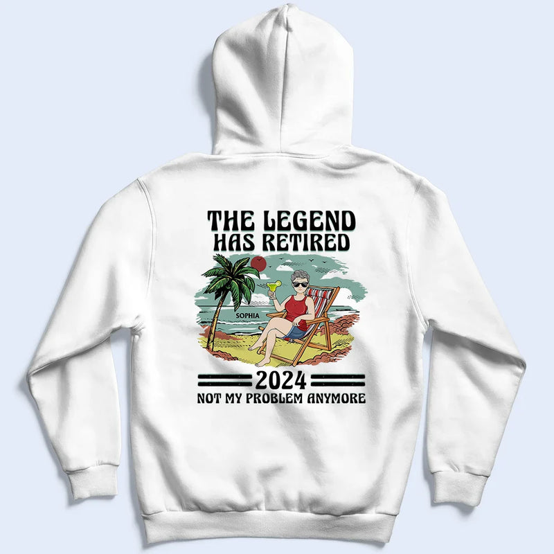 The Legend Has Retired Vintage Backside - Personalized T Shirt