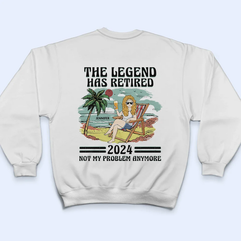 The Legend Has Retired Vintage Backside - Personalized T Shirt
