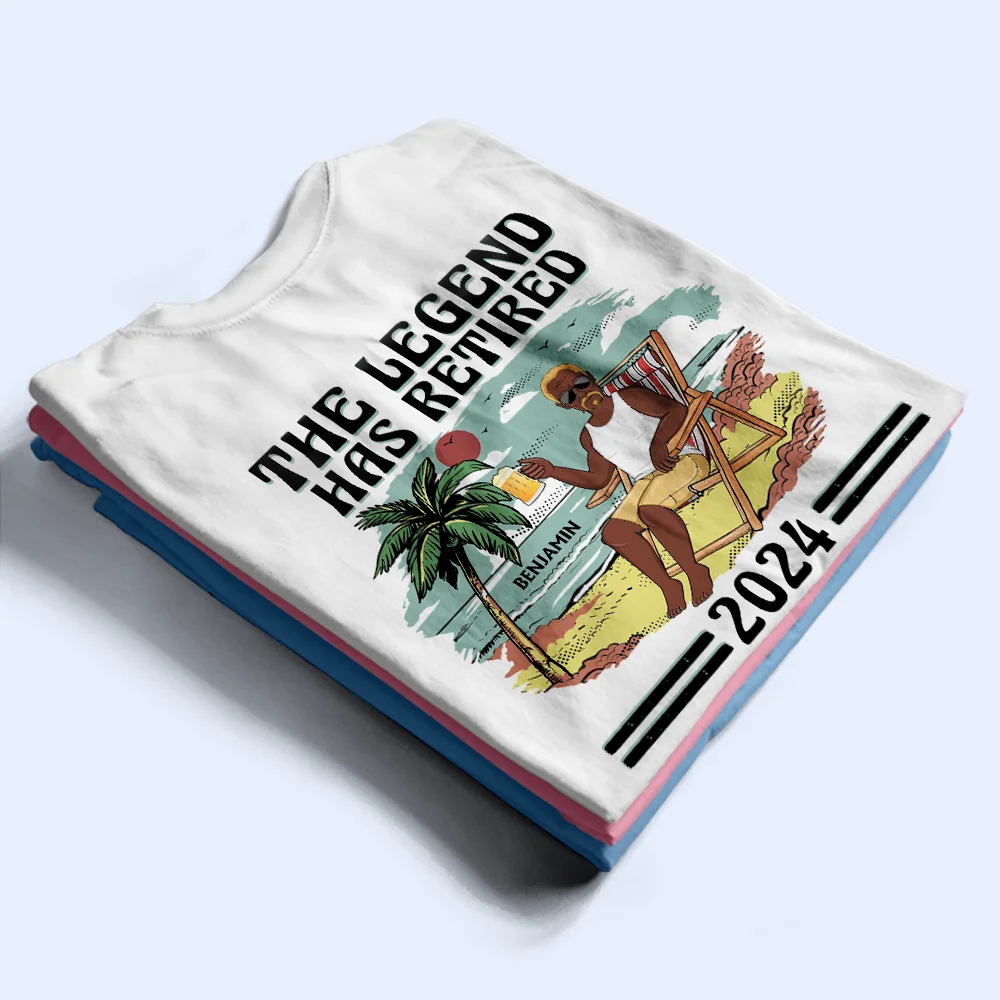 The Legend Has Retired Vintage Backside - Personalized T Shirt