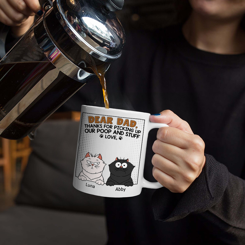 Dear Dad Thanks For Picking Up My Poop - Personalized Mug