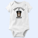 Protected By Dog Cat - Personalized Baby Onesie