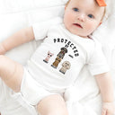 Protected By Dog Cat - Personalized Baby Onesie
