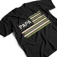 Stars And Stripes Proud To Be Merica Papa - Personalized T Shirt