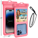 Just A Girl Who Loves Beaches Summer Vacation Traveling - Personalized Waterproof Phone Pouch