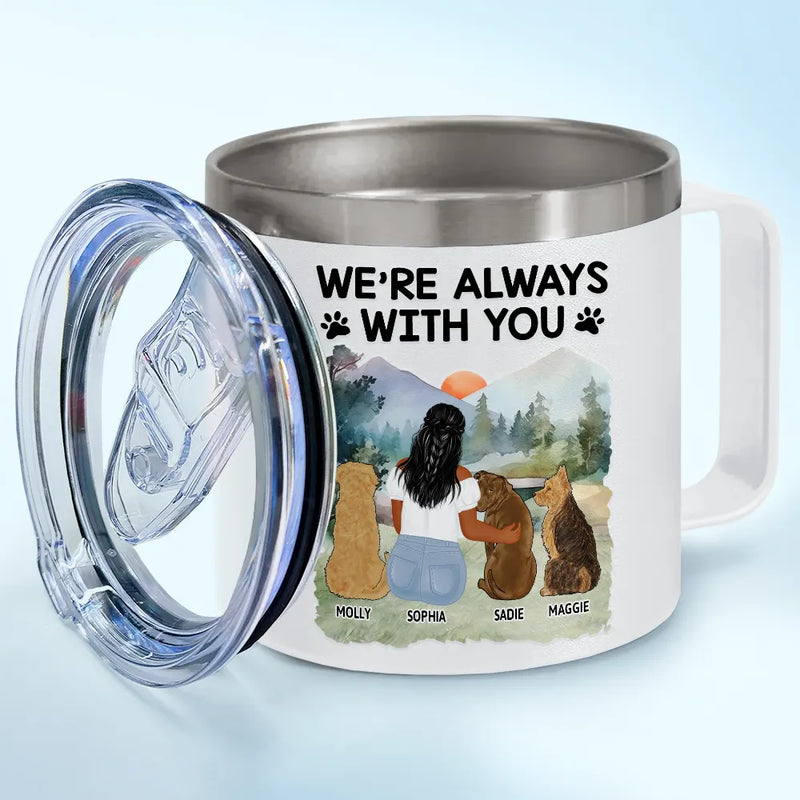 Un lien indéfectible pour chien - Gobelet personnalisé en acier inoxydable de 14 oz avec poignée