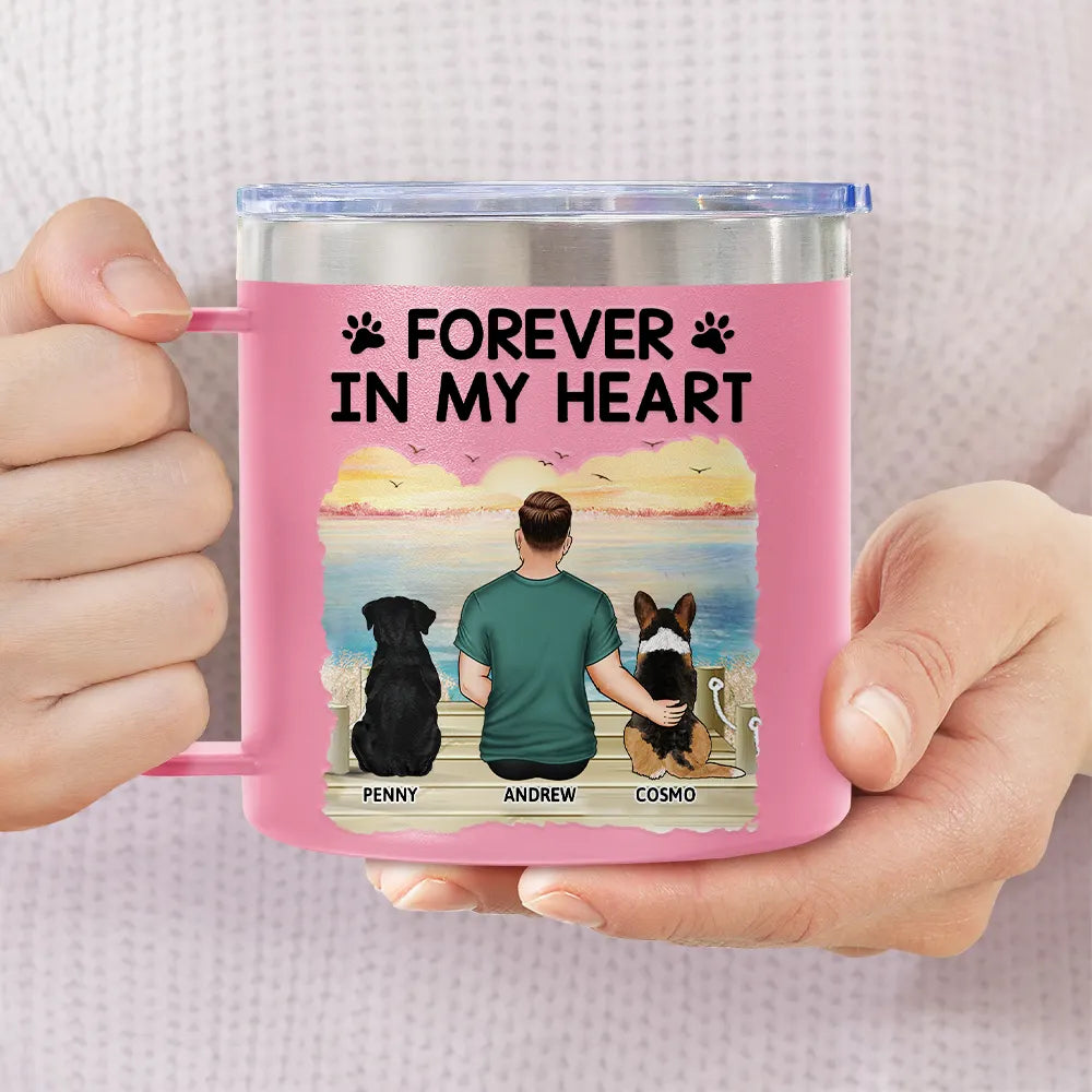 Un lien indéfectible pour chien - Gobelet personnalisé en acier inoxydable de 14 oz avec poignée