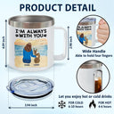 Un lien indéfectible pour chien - Gobelet personnalisé en acier inoxydable de 14 oz avec poignée