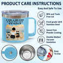 Un lien indéfectible pour chien - Gobelet personnalisé en acier inoxydable de 14 oz avec poignée