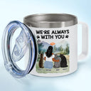 A Bond That Can't Be Broken Cat - Personalized 14oz Stainless Steel Tumbler With Handle