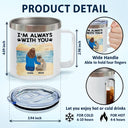 A Bond That Can't Be Broken Cat - Personalized 14oz Stainless Steel Tumbler With Handle