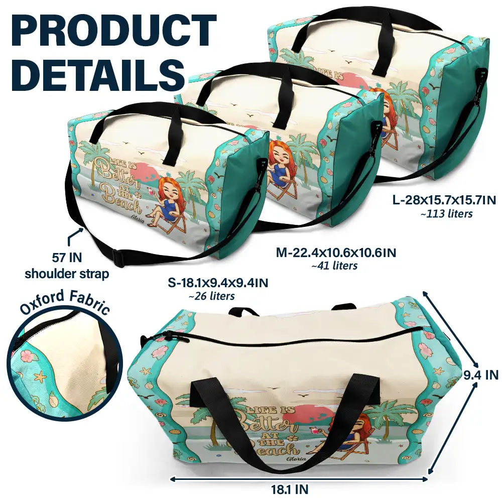 Juste une fille qui aime la plage - Sac de sport personnalisé