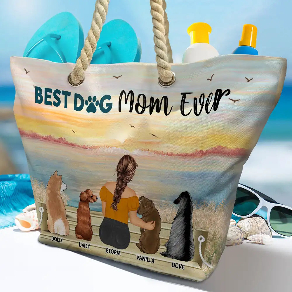 A Girl And Her Dog A Bond That Can't Be Broken - Personalized Beach Bag