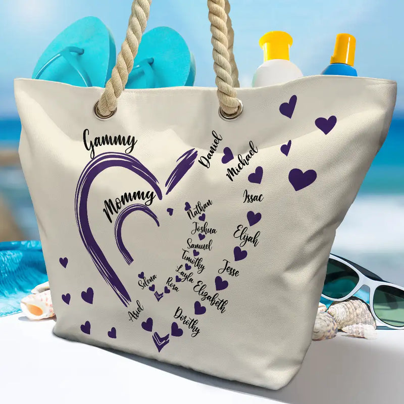 Mom Grandma Little Sweethearts - Personalized Beach Bag