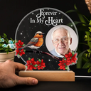 Custom Photo I'm Always With You Memorial - Personalized 3D Led Light Wooden Base