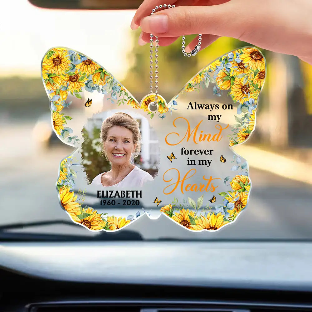 Custom Photo Your Wings Were Ready But My Heart Was Not - Personalized Acrylic Car Hanger