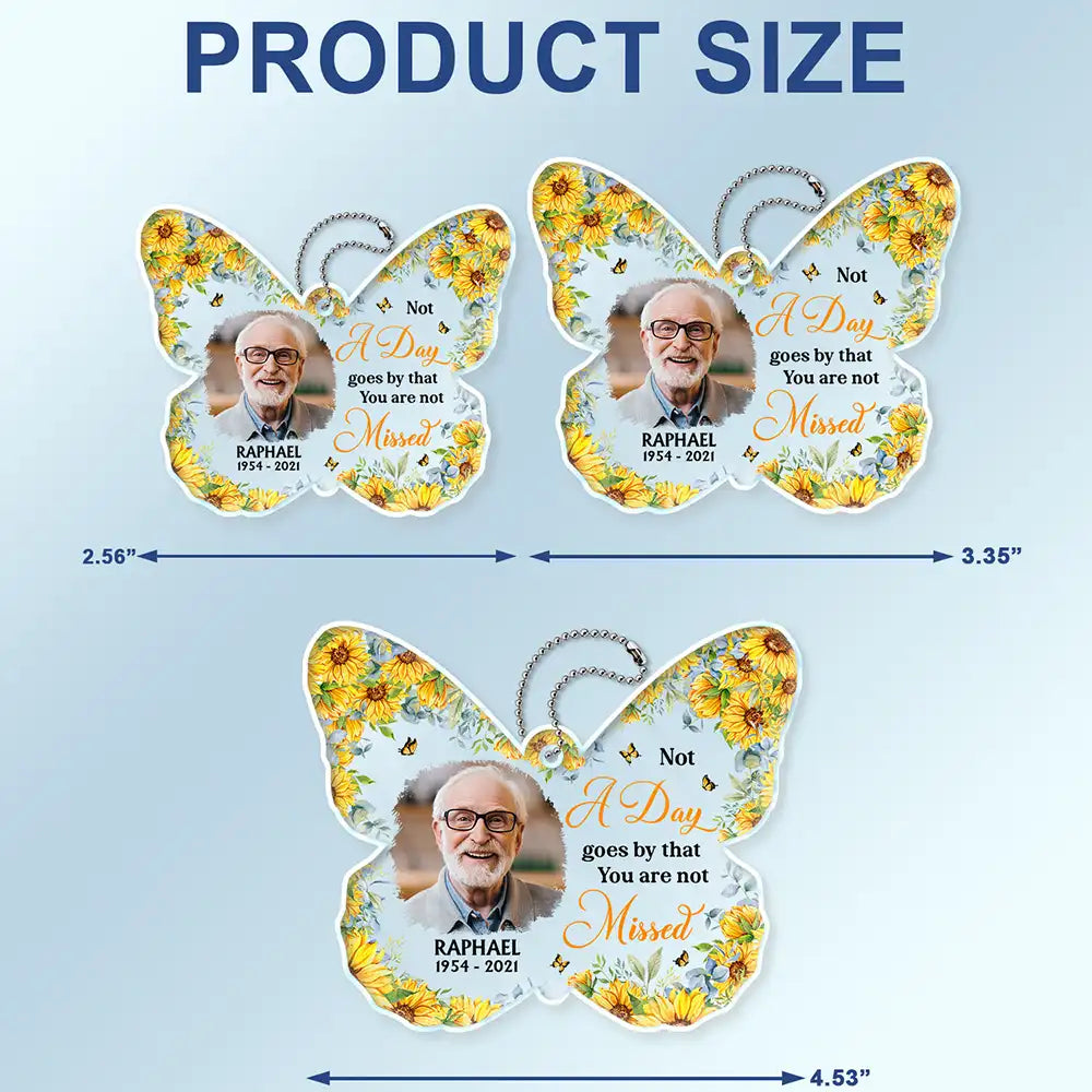 Custom Photo Your Wings Were Ready But My Heart Was Not - Personalized Acrylic Car Hanger