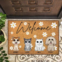 Welcome Dog Cat - Personalized Doormat