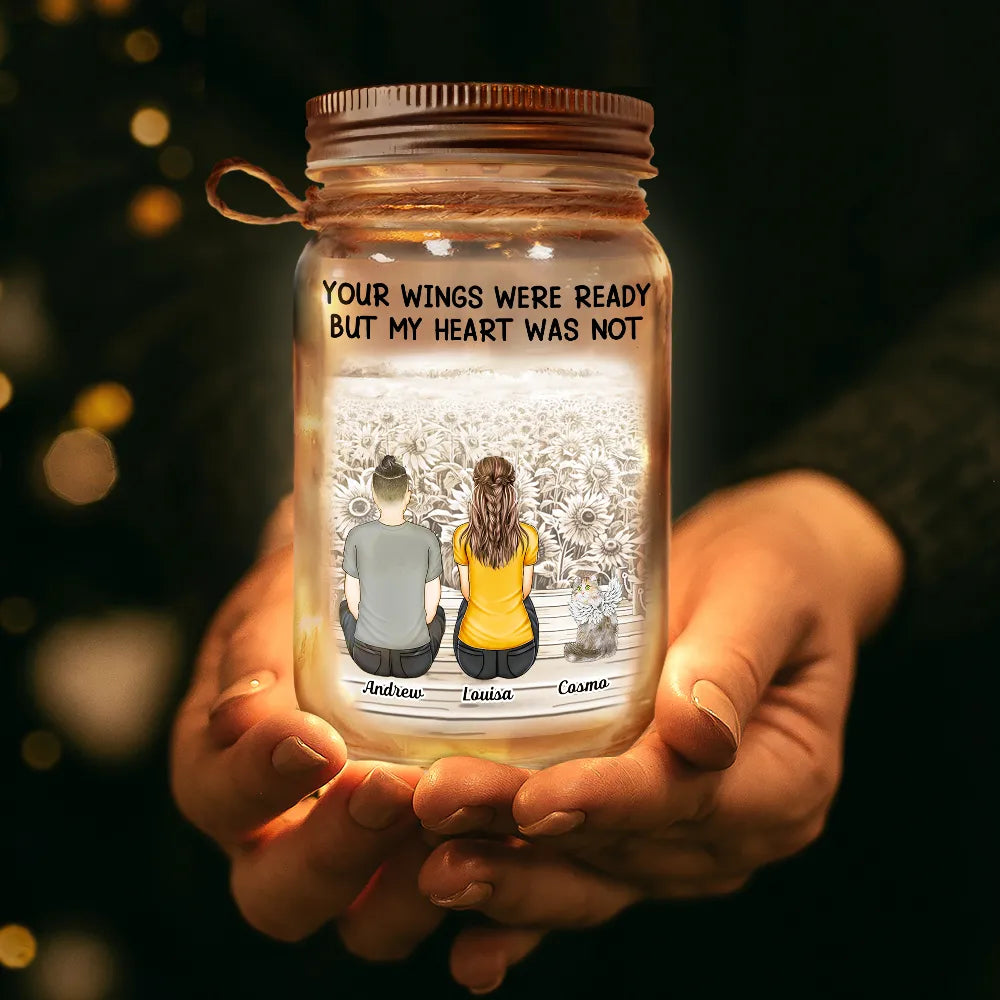 Maman chien, ta lumière brillera toujours dans mon cœur - Lampe de pot Mason personnalisée