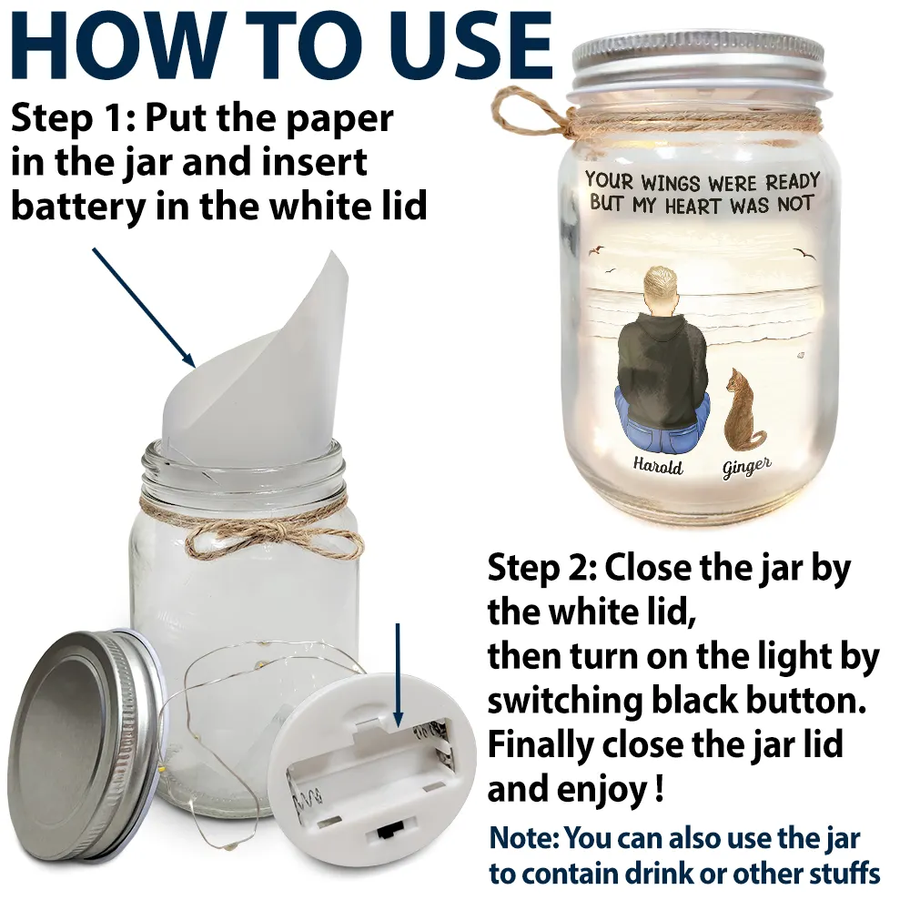 Maman chien, ta lumière brillera toujours dans mon cœur - Lampe de pot Mason personnalisée