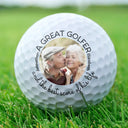 Photo personnalisée d'un grand golfeur et du meilleur score de sa vie Couple Mari Femme - Balle de golf personnalisée 