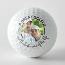 Photo personnalisée d'un grand golfeur et du meilleur score de sa vie Couple Mari Femme - Balle de golf personnalisée 
