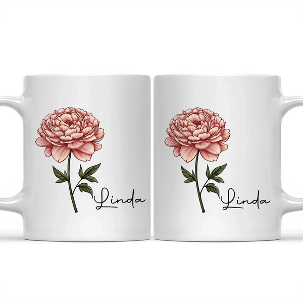 Birth Month Flowers Bloom Where You're Planted - Personalized Mug
