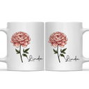 Birth Month Flowers Bloom Where You're Planted - Personalized Mug
