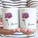 Birth Month Flowers Bloom Where You're Planted - Personalized Mug