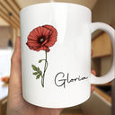 Birth Month Flowers Bloom Where You're Planted - Personalized Mug