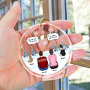 I Miss You Christmas Memorial Gift For Pet Lovers - Personalized Circle Glass Ornament