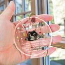 Custom Photo Baby Bump To Daddy, Mommy New Parents Christmas - Personalized Circle Glass Ornament