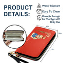 Birth Month Flowers Bloom Where You're Planted Women - Personalized Leather Long Wallet